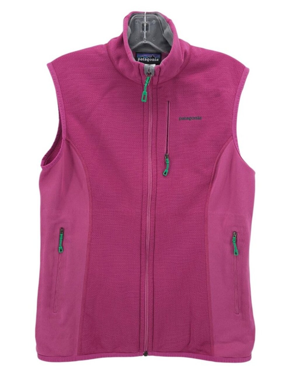 PATAGONIA Women's Piton Hybrid Fleece Vest Pink Polartec Full Zip Size MEDIUM